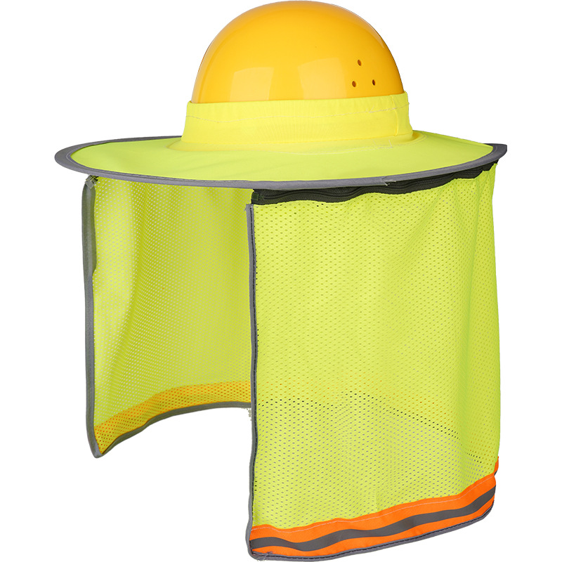 Casco de seguridad, sombrero solar, sombrero solar ensanchado, sombrero solar, construcción de verano transpirable, bordes grandes para hombres y mujeres
