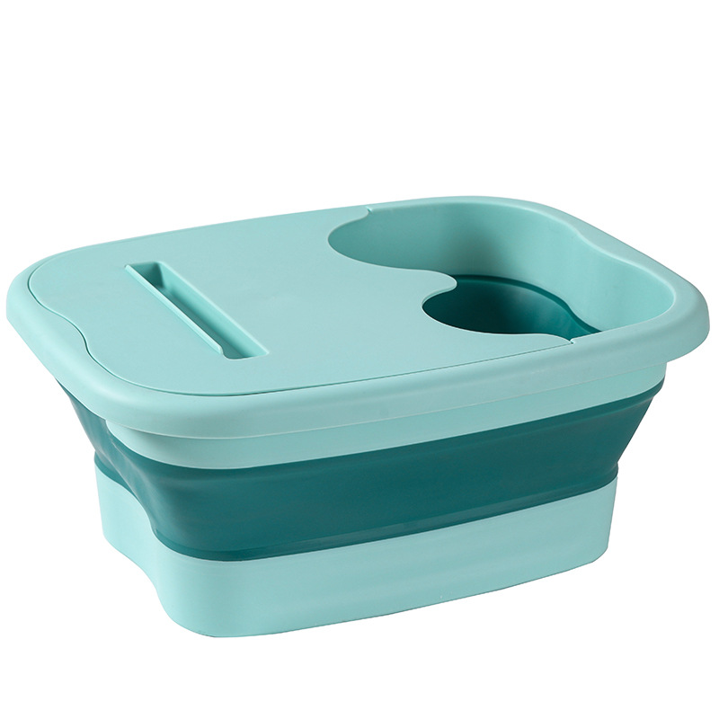 Cubo de baño de pies plegable para el hogar bañera de pies dormitorio estudiante masaje cuidado de la salud Baño de pies de plástico portátil bañera de pies engrosada
