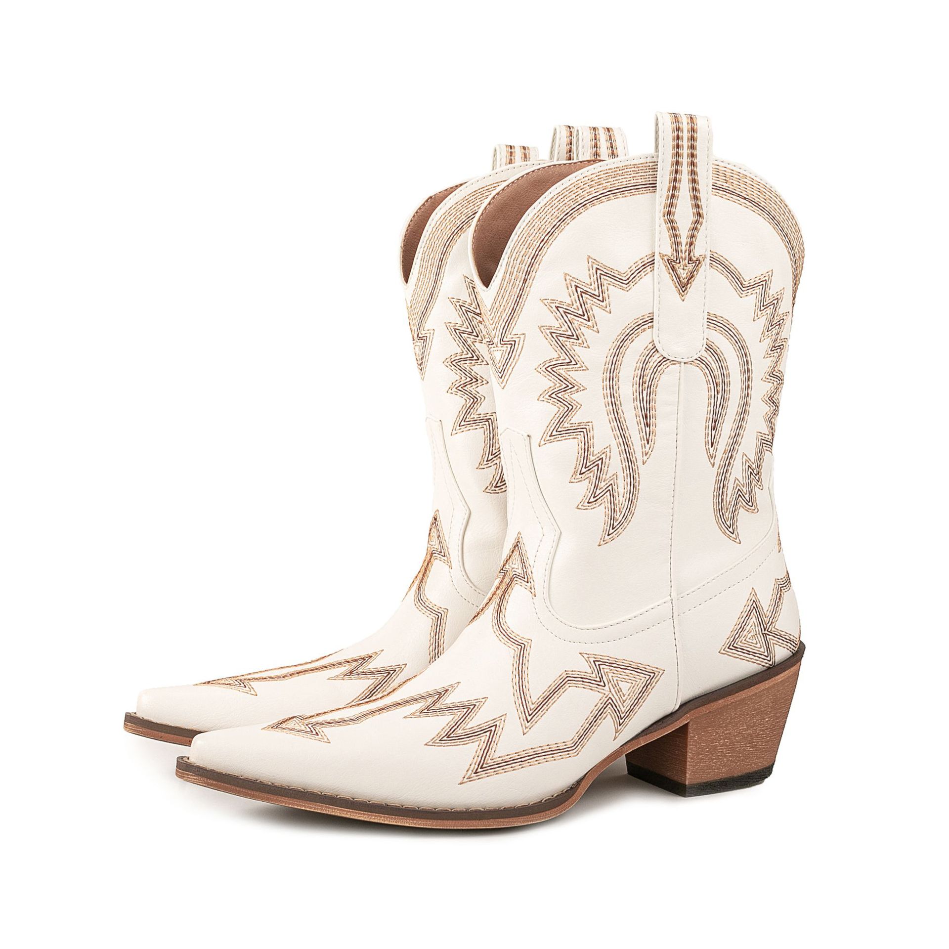 Fashion show chunky classic casual thread plus size blingbling women's ankle boots_voghion.com