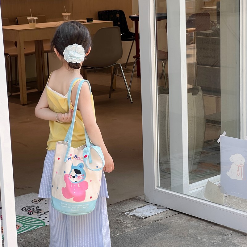 Mochila de hombro para niños y niñas de gran capacidad, nueva bolsa de impresión de aire extranjero para niños