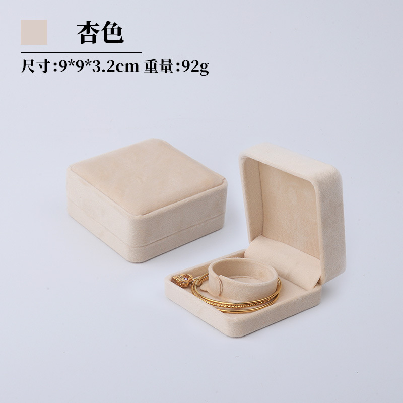 Caja de joyería de terciopelo de alta gama, caja de embalaje de terciopelo para anillos, pulseras, pendientes, cadenas largas, caja de regalo para joyería