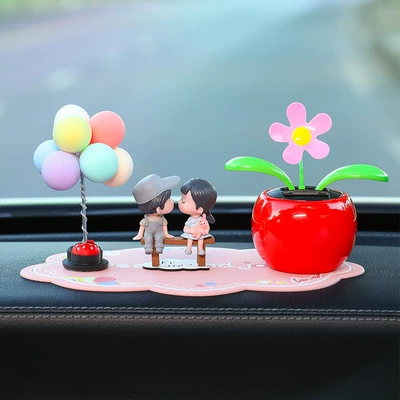 Perfume Ornaments, High-End Men's and – Car ornaments - gray-stool-couple-red-sunflower-balloon-pink-cushion