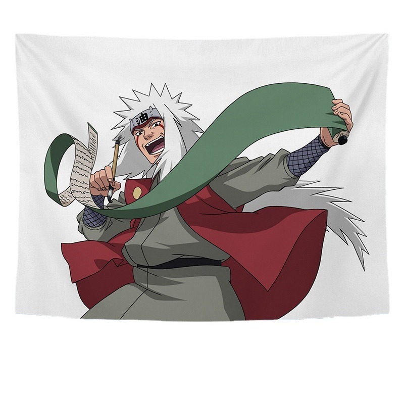(2개) 나루토 애니메이션 배경 천 원피스 INS 매달려있는 옷감 침실 방 기숙사 태피스트리 침실 장식 벽 천
