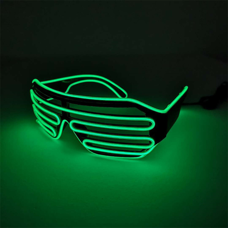 Gafas luminosas EL explosivas, accesorios de baile fluorescentes, artefactos de fiesta, persianas, gafas luminosas, suministros fluorescentes para fiestas de baile