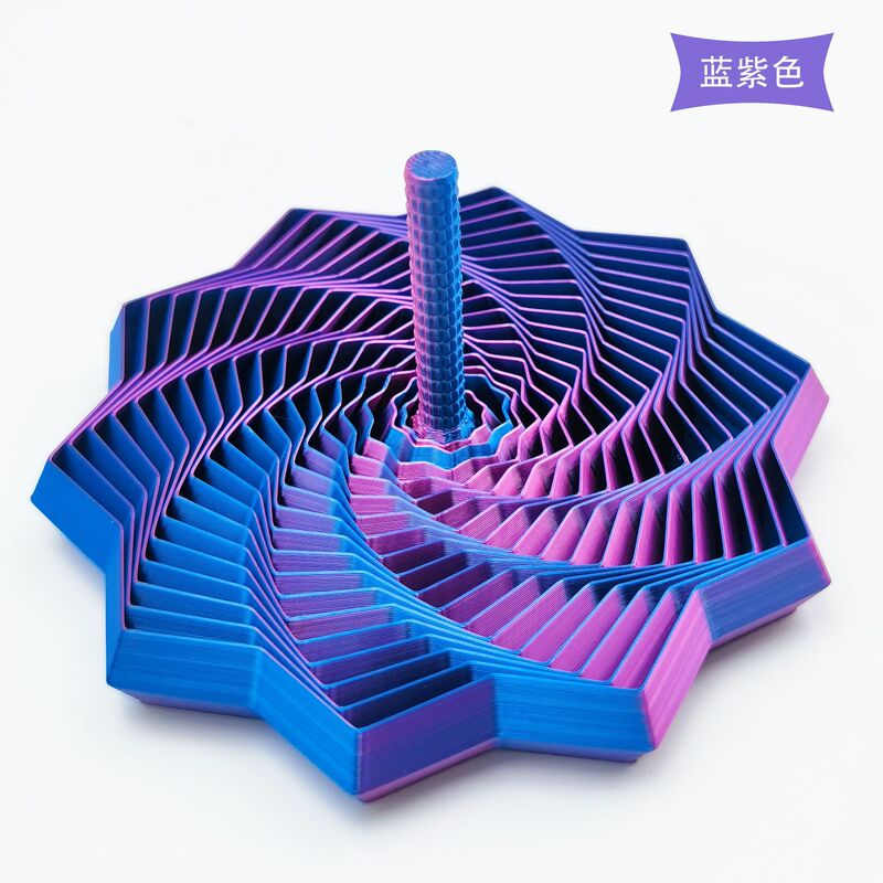 跨境爆款3d打印带手柄萝卜塔幻觉解压玩具螺旋塔烦躁之星解压神器|undefined