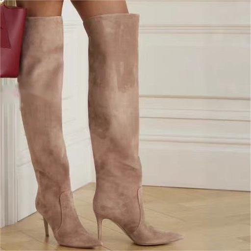 跨境外贸冬欧美时装靴 尖头套筒细跟靴 走秀外贸女鞋大码boots|undefined