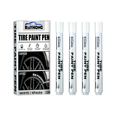 Rayhong tire paint pen car tire letter pen decoration modification supplies graffiti tire marker pen (Avtomobil boya qələmləri) - 4packbox