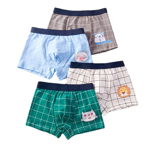 Children's underwear for boys, made of fine combed cotton, suitable for middle-aged children, students, little boys, flat waist pants, baby, foreign trade, cross-border wholesale, dropshipping