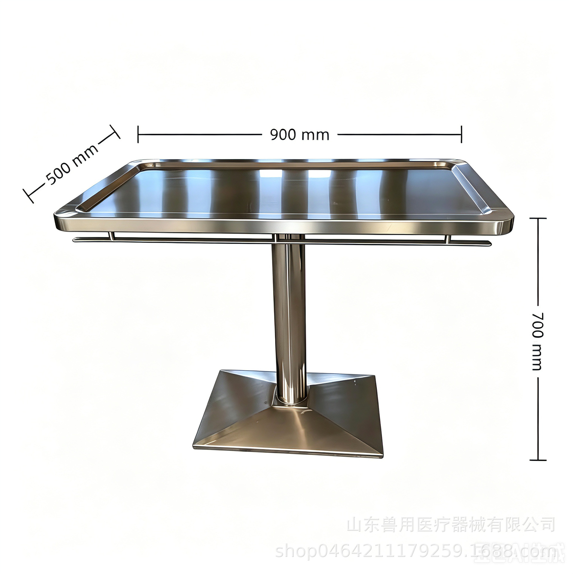 Mesa de diagnóstico de columna de acero inoxidable