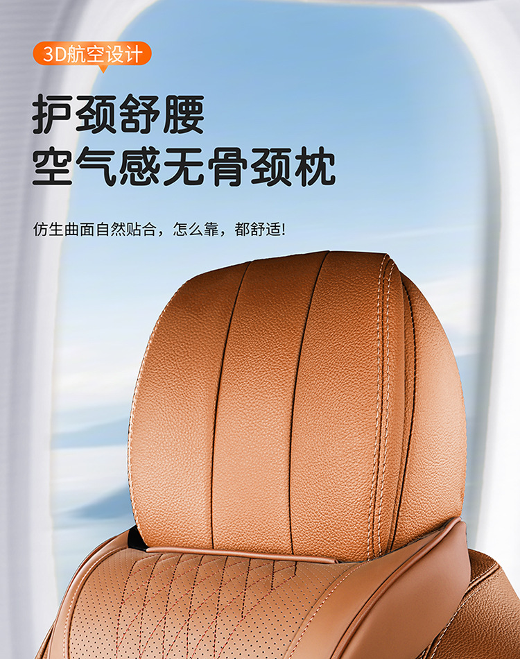 Fanxi New Car Headrest Neck Pillow for Drivers, Main Driver Seat Lumbar Support Pillow, Memory Foam, Summer