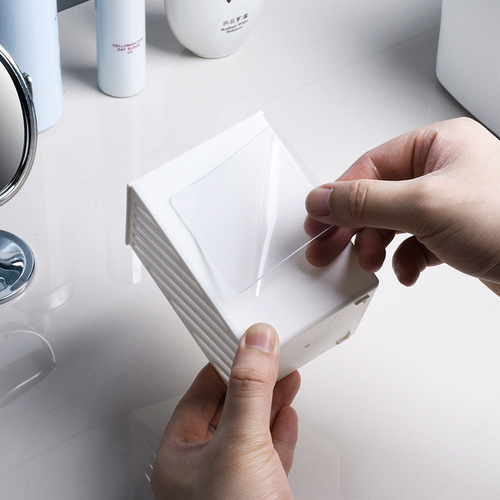 Japanese simple wall-mounted pen holder student desktop stickable storage pen box mini makeup brush storage box