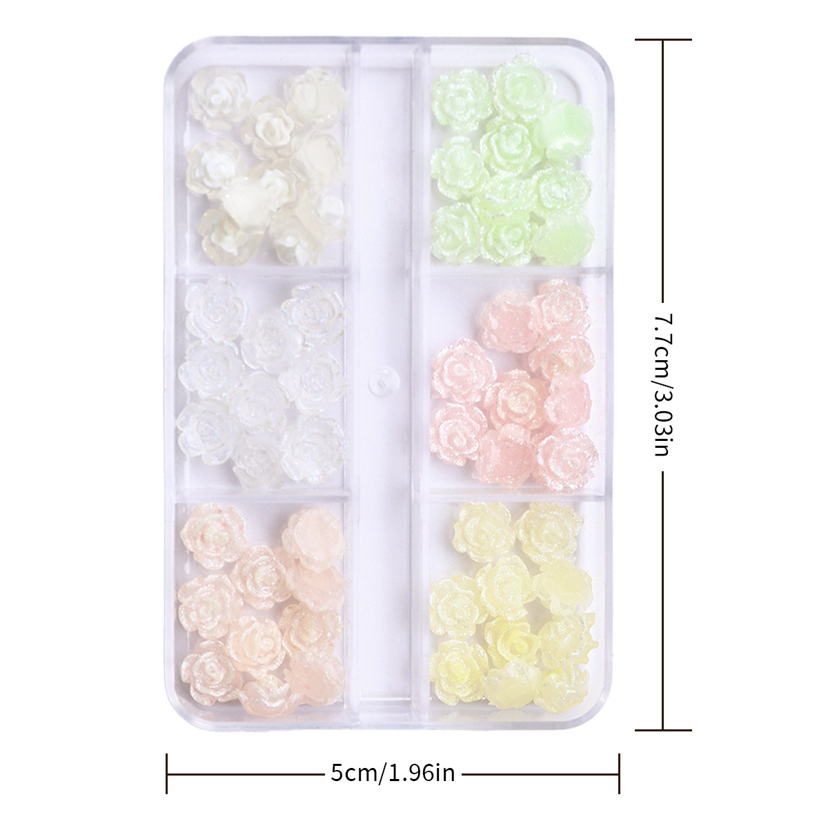 Joyas de manicura DIY 10 piezas de luz nocturna mezcla tridimensional camellia flor decoración conjunto de accesorios de manicura falsas