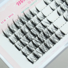 Mengshuo'er M8 Thin Transparent Crystal Stem False Eyelashes Natural Thick Single Cluster Segmented Extension Barbie Flower Hair