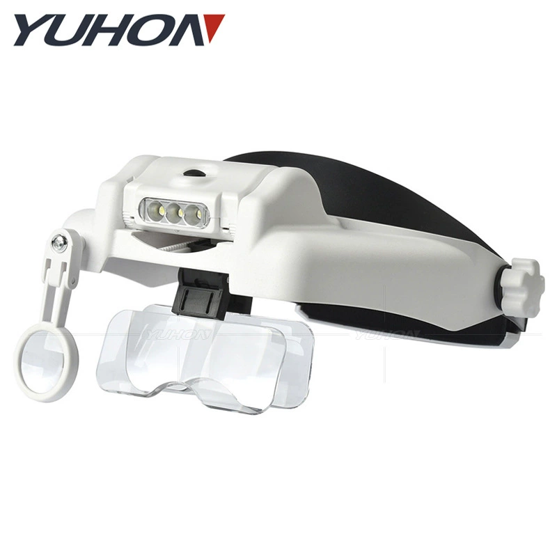 31 кратное Сменное увеличительное стекло для чтения на голове, светодиодная подсветка, идентификация ювелирных изделий, ремонт очков для пресбиопии