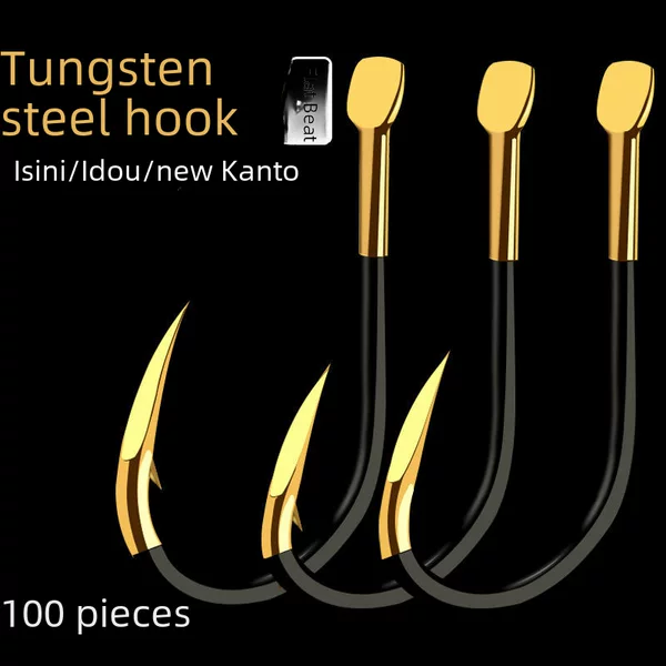 Imported tungsten steel titanium alloy fishhook bulk genuine goods isini new Guandong Yidou barbed new modified hook