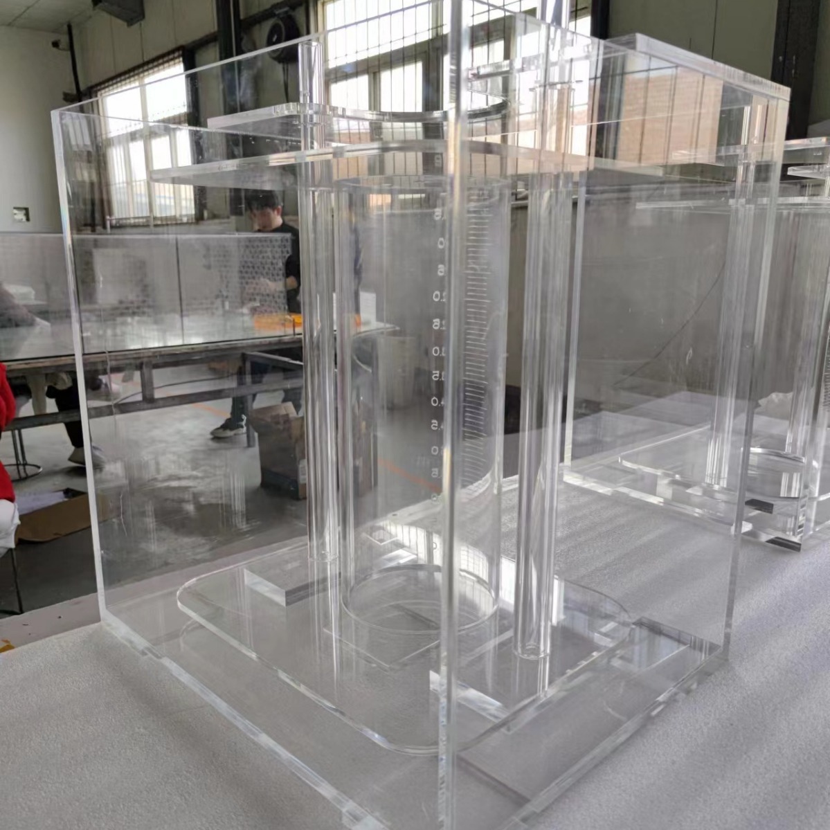 亚克力透明医疗实验仪器带刻度 有机玻璃实验装置制作厂家