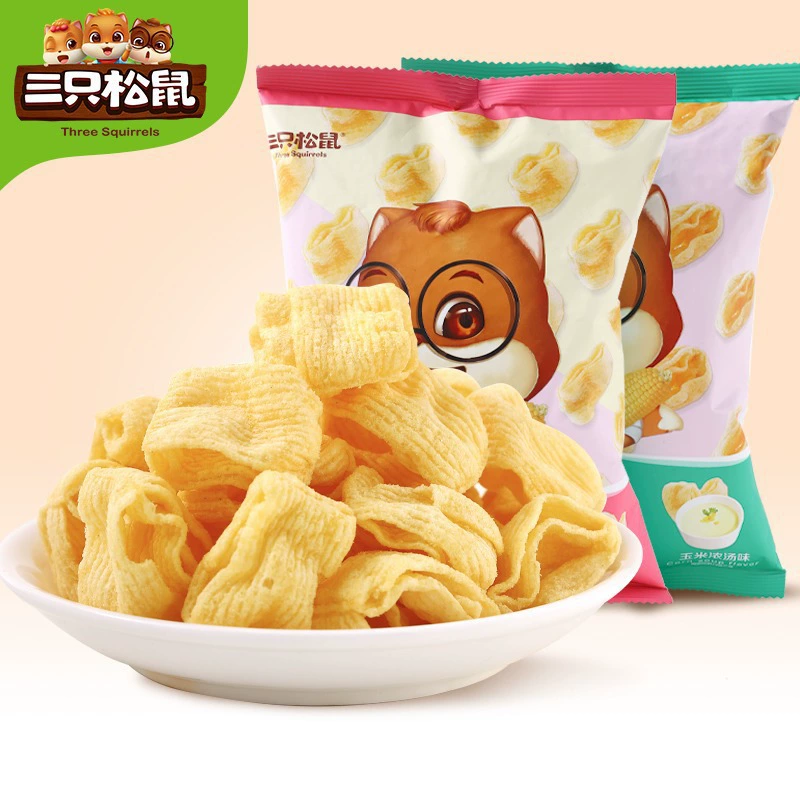 [Три белка кукурузные булочки 50 г/мешок] Золотые кукурузные булочки с кукурузными хлопьями попкорн закуски