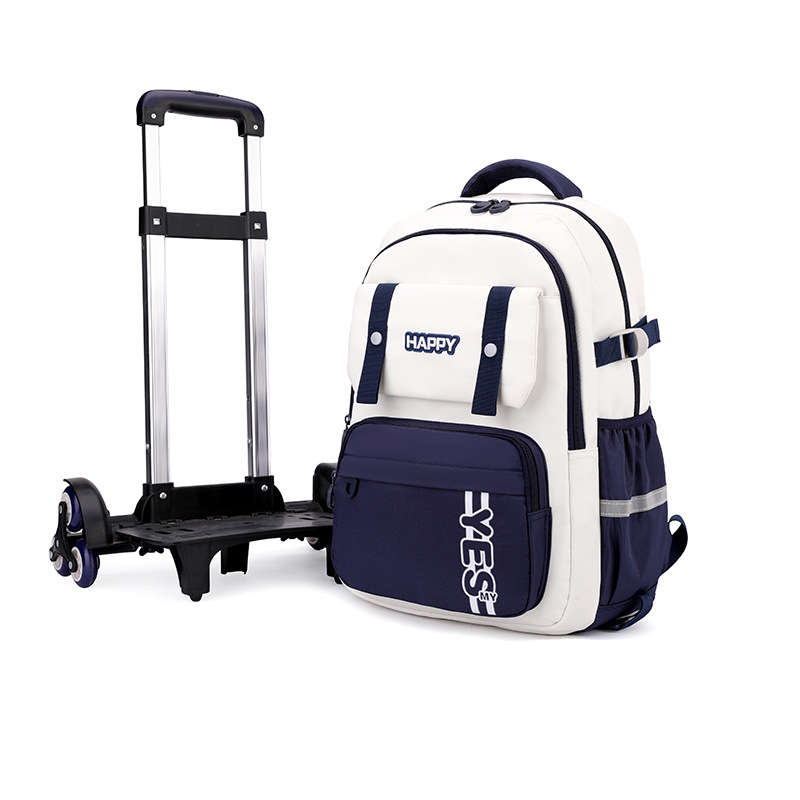 Mochila de tracción transfronteriza de peces naturales para estudiantes de primaria que trepan escaleras, mochila de gran capacidad para grados 3 - 6, mochila de doble propósito