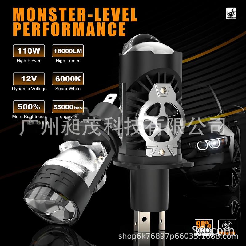 メーカー直販自動車ledヘッドライト50w直挿しh 4led双光レンズヘッドライト集光マトリックスバイクヘッドライト|undefined