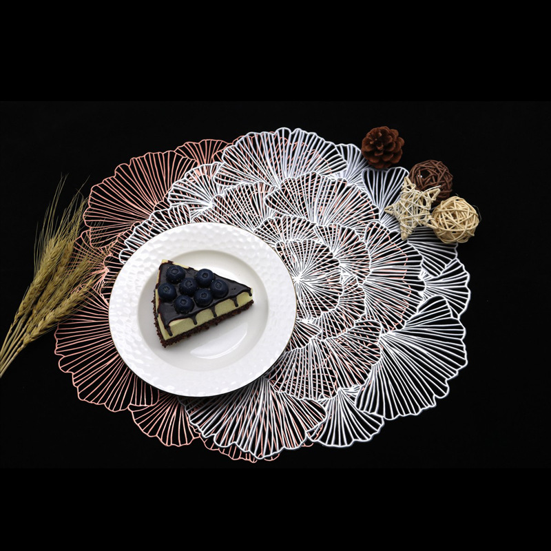 Nueva SERIE DE dorados Teslin placemat estera tazón hotel restaurante occidental mantel espesado aislamiento creativo mantel