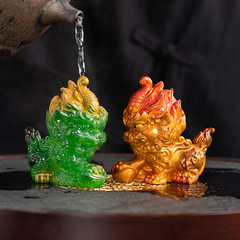 Color-changing Jade Dragon Color-changing Qilin Tea Pet Wealth-bringing Ornament High-quality Tea Toy Tea Table Tea Set Tea Tray Accessories Wholesale