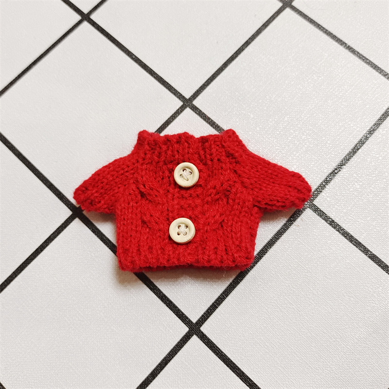 Venta caliente perro cabeza 14cm muñeco de peluche suéter colección de accesorios de ropa rabu ropa spot al por mayor