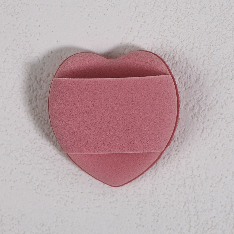Corazón de dedo pulgar dedo polvo de cojín de aire para secar y húmedo de doble uso de polvo de blindaje facial algodón de maquillaje de alta elasticidad