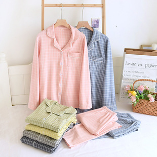 Spring Autumn Winter New Long-sleeved Long-sleeved Pants Home Clothes Simple Casual Pajamas suit Can Wear