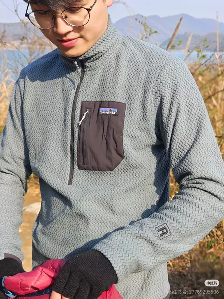 Cross-border Patagonia R1 Air Zip Neck Outdoor Warm Stand Collar Half-Zip Fleece Pullover Sweatshirt
