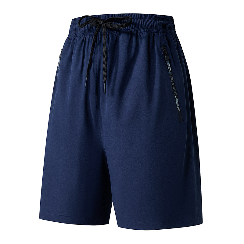 Men's solid light and thin silk shorts