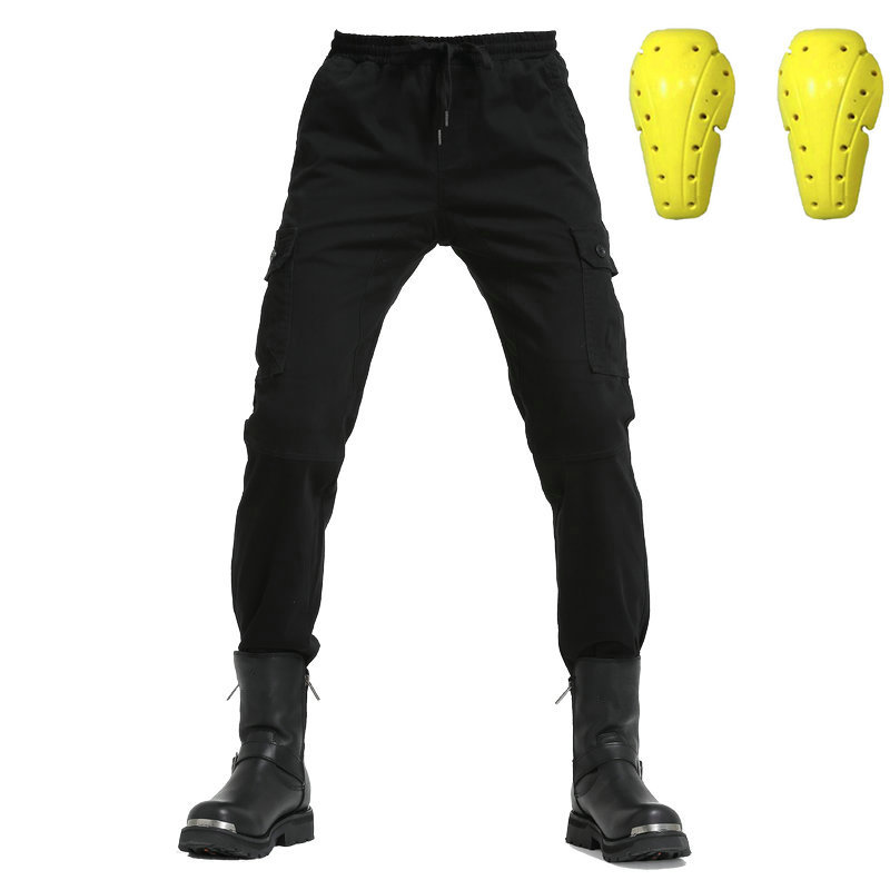 Loong biker motocicleta montar pantalones hombres motocicleta multi-bolsa casual anti-caída pantalones tobillo-atado engranaje de protección motocicleta Pantalones