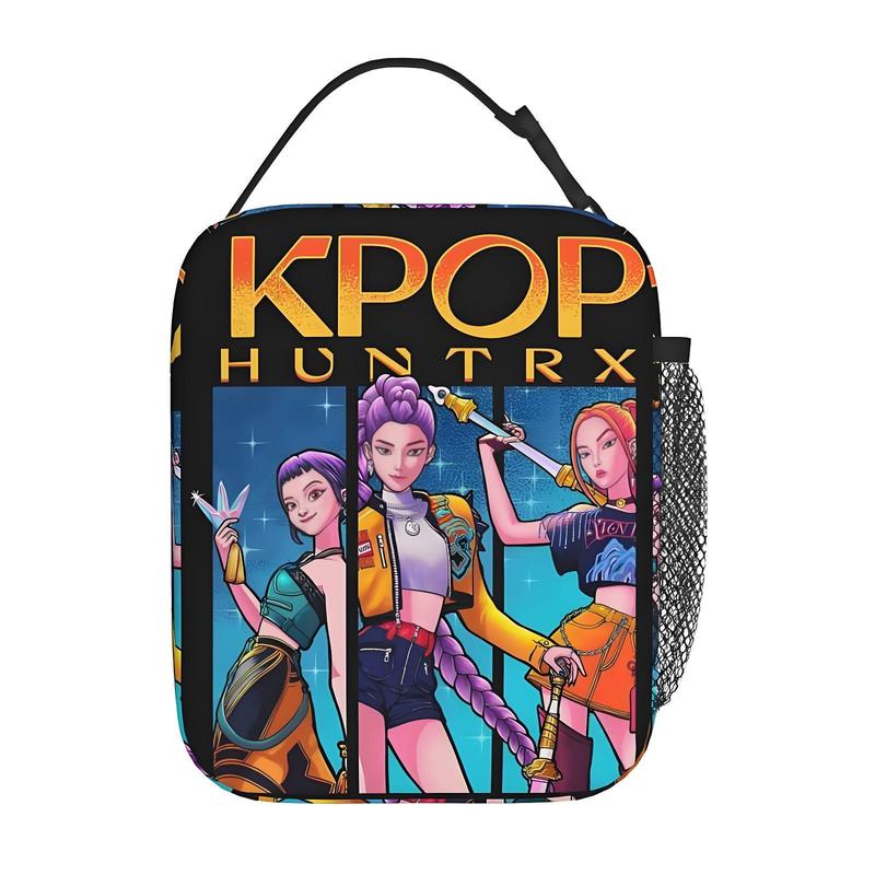 跨境新品厂家货源KPOP猎魔女团Huntrix Kpop印花同款儿童动漫餐包|undefined