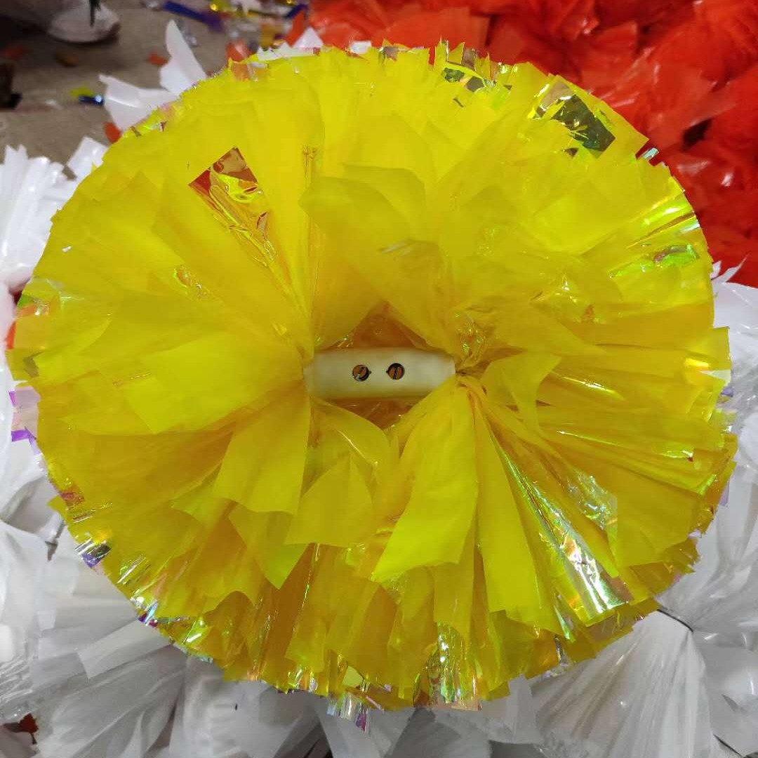 钢丝柄 啦啦操比赛型啦啦队花球手花 舞蹈用品 大型活动助威道具