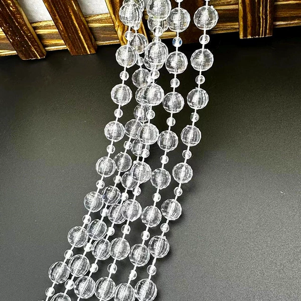 Transparent beads, 17meter