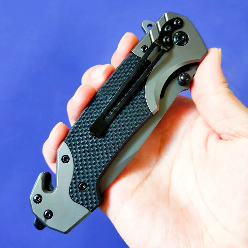 Cuchillo plegable portátil de acero inoxidable al aire libre que acampa cuchillo táctico cuchillo de alta dureza cuchillo de autodefensa cuchillo Yangjiang cuchillo plegable de apertura rápida