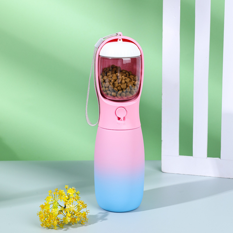 [Serie de color degradado] taza de comida de agua para mascotas hervidor de agua portátil al aire libre resistente a altas temperaturas multifuncional taza de comida de agua para mascotas taza