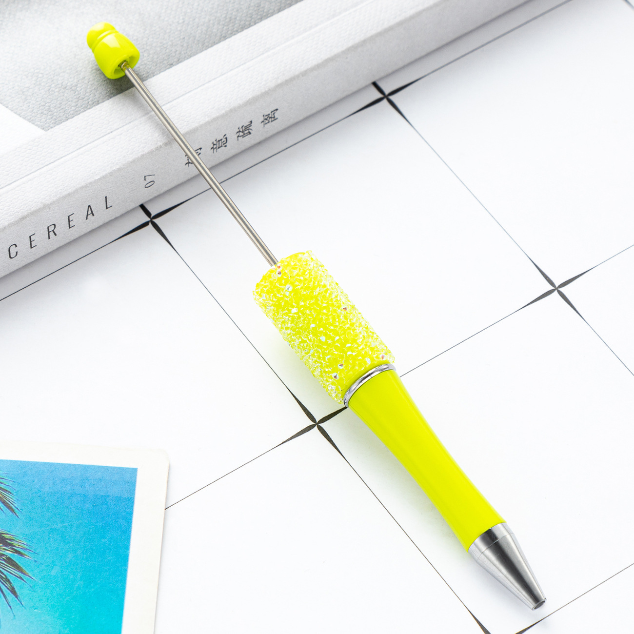 DIY bolígrafo de cuentas de azúcar creativo pegado a mano lleno de diamantes de plástico bolígrafo de regalo al por mayor