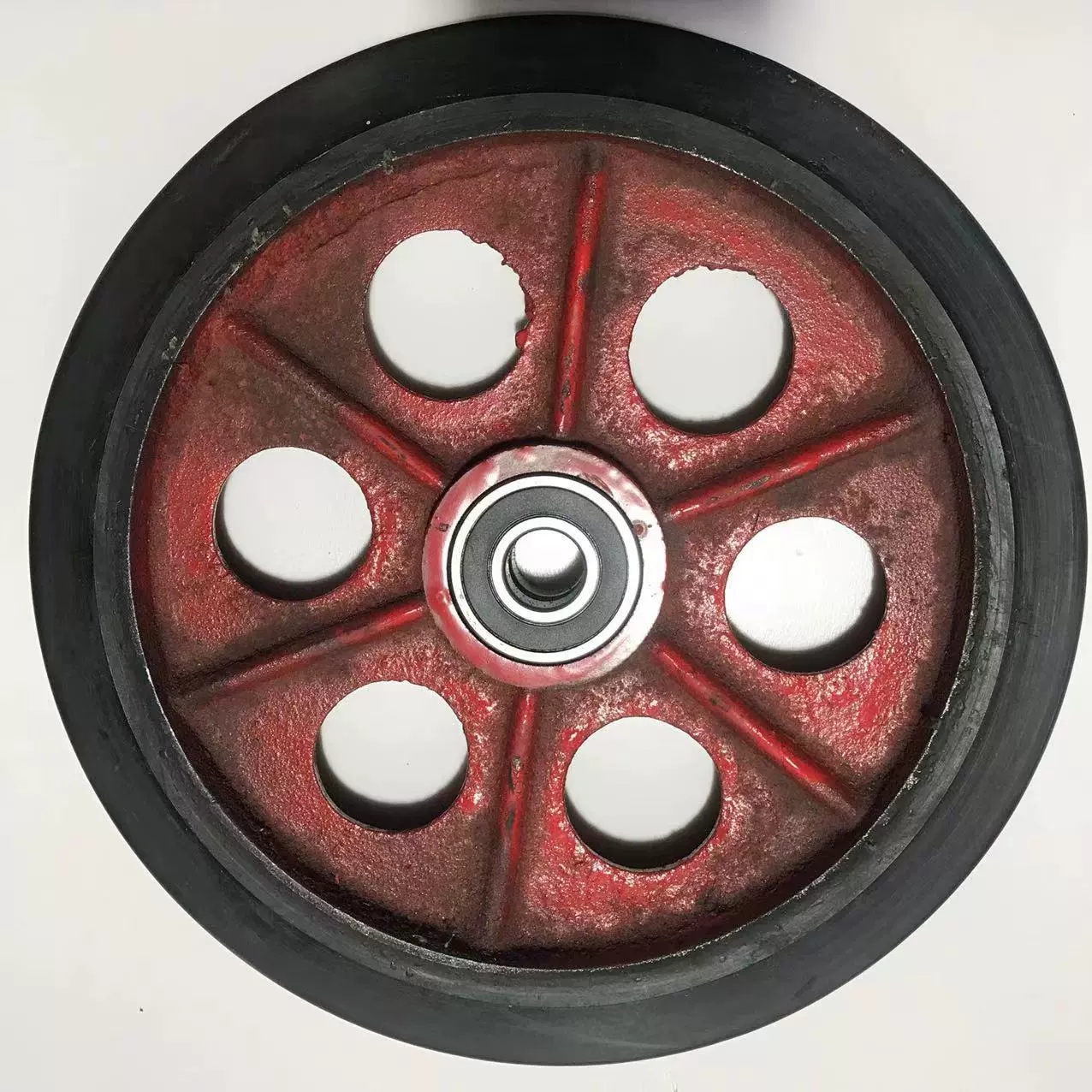 重型脚轮万向轮16寸8寸0寸推车轮带刹车工业脚轮耐磨橡胶轮脚轮