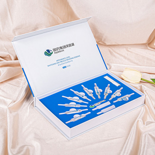 Silver Cardboard Uv Printing Essence Flip-Top Gift Box Customized Corporate Brand Skin Care Product Liquid Gift Box Design and Production