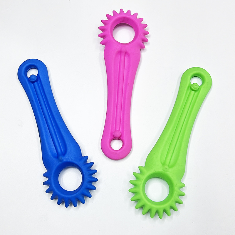 Nuevo perro de juguete hueso sólido molar diente limpieza TPR círculo mordedura-resistente entrenamiento de juguetes para mascotas suministros al por mayor