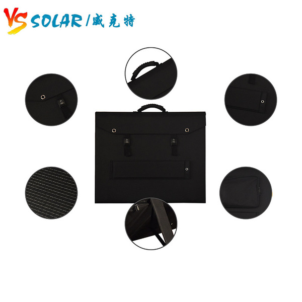 Handheld foldable battery solar-powered