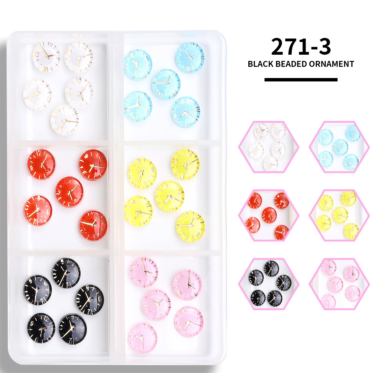 Cruz-frontera popular remache de uñas joyería no se desvanece mezclado 6-rejilla de metal largo hueco estrella Luna decoración de uñas
