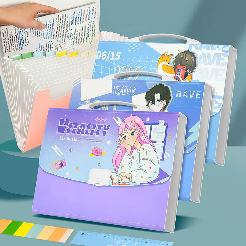 大容量a4风琴包多层文件夹试卷收纳袋手提票据凭证包账单收纳神器