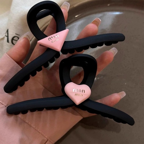  New Pink Heart Clip Large Sweet and Cool Versatile Star Hairpin with Multiple Hair Volume Shark Clip Hair Accessory