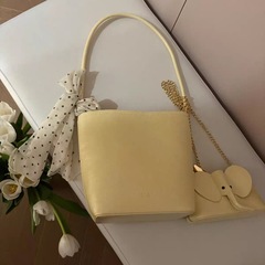 包南風 美麗时光 トートバッグ レディース 夏 ニッチ ハンドバッグ ショルダーバッグ 小象の小銭入れ付き