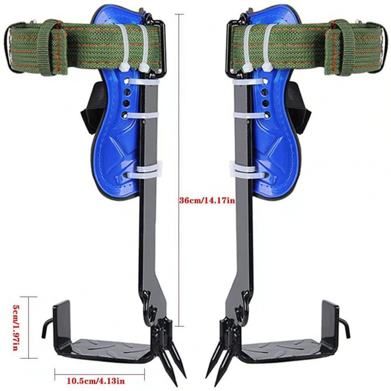 爬树直立爬树工具上树脚扎子大拐马蜂脚扣采摘铁鞋