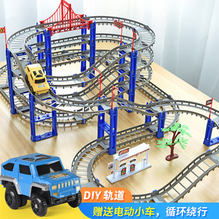 Cross-border Varieties Thomas rail car assembled electric high-speed children's educational diy toys wholesale