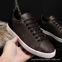 Unisex Celebrity Style High-End Genuine Leather Skateboarding Shoes for Men - Factory Wholesale