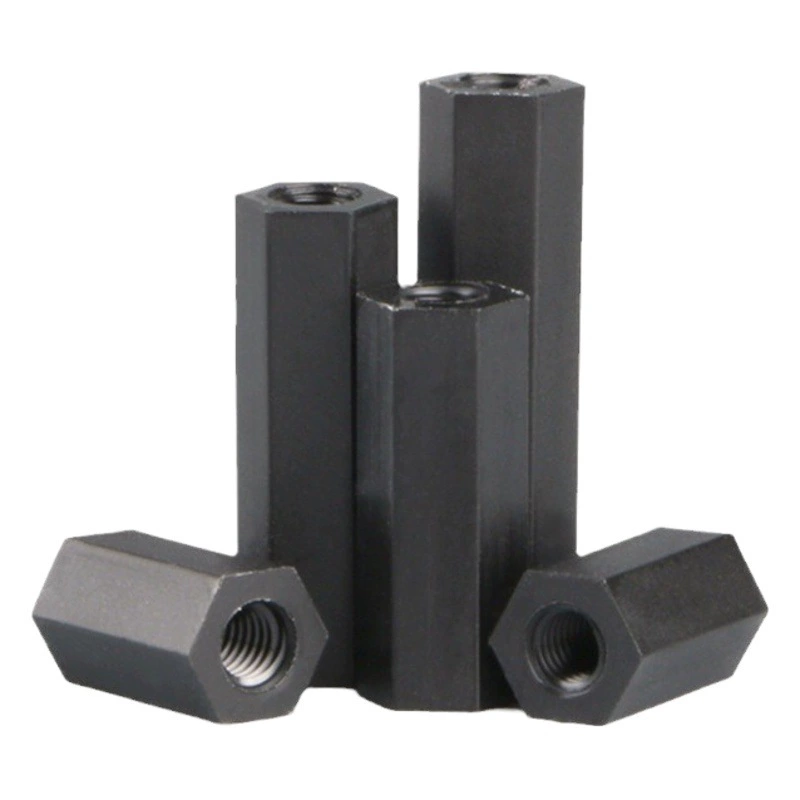 Черный/белый шестиугольный нейлоновый столб пластиковый шпилька двухсторонний шестиугольный столб двухголовый изолирующий столб пластиковый опорный столб M4