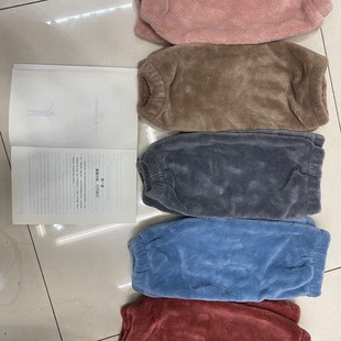 Cuff adult men and women extended coral fleece cleaning sleeve autumn and winter warm anti-grease arm sleeve